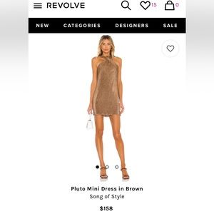 Brown Song of Style mini dress. Worn twice, perfect condition.